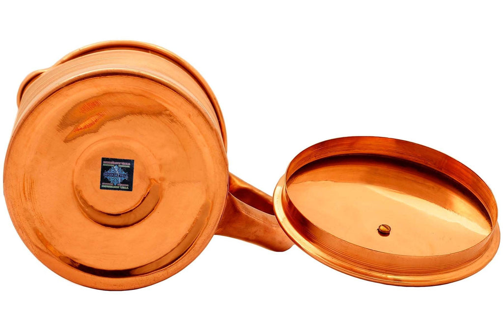 Pure Copper Luxury Design Jug, Pitcher With a Brass Knob, Serveware, Drinkware