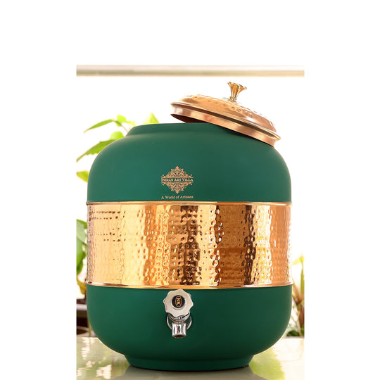 Pure Copper Half Hammered with Silk Finish  Water Pot