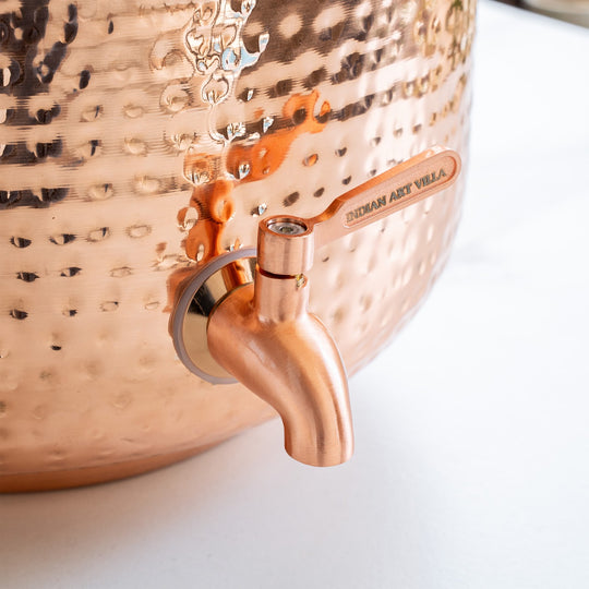 Copper Water Pot With Hammered Design
