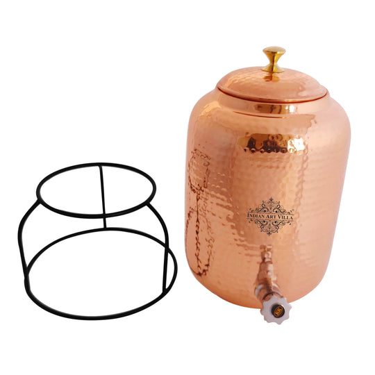 5 litre copper water pot with stand as elegant centrepiece on dining table – 5 liter copper water pot with stand