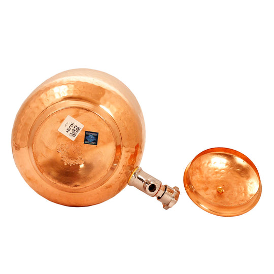 Copper Water Pot With Hammered Design