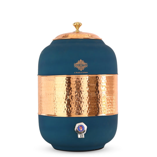 Pure Copper Half Hammered with Silk Finish  Water Pot