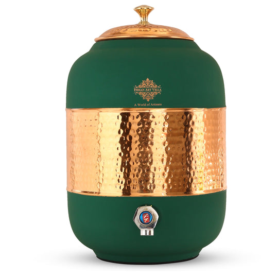 Pure Copper Half Hammered with Silk Finish  Water Pot