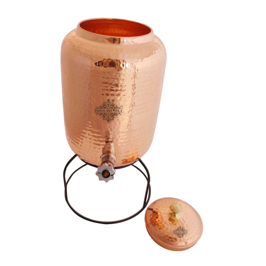 Copper Water Pot With Hammered Design