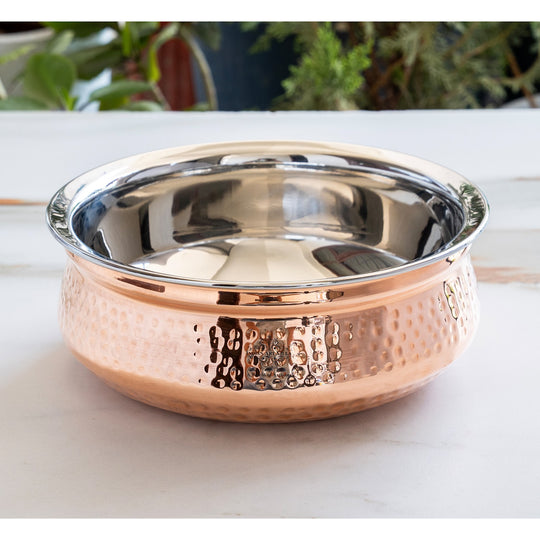 Steel Copper Serving Handi Bowl Serveware Tableware Home Restaurant
