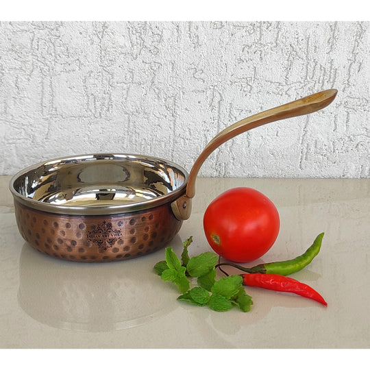 Steel Copper Hammered Fry Pan – Antique Finish