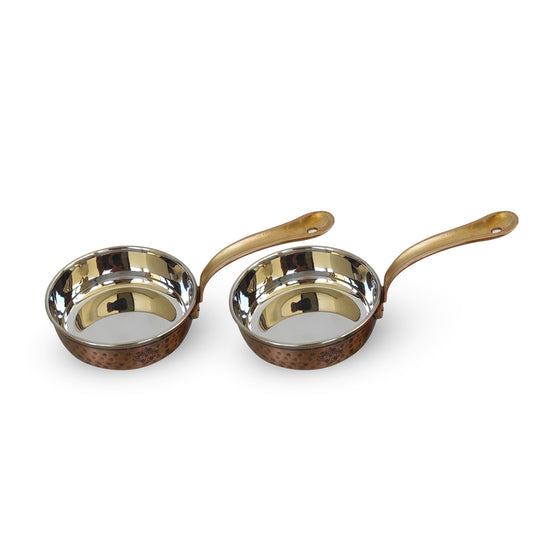 Steel Copper Hammered Fry Pan – Antique Finish