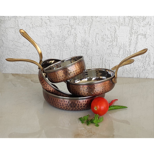 Steel Copper Hammered Fry Pan – Antique Finish