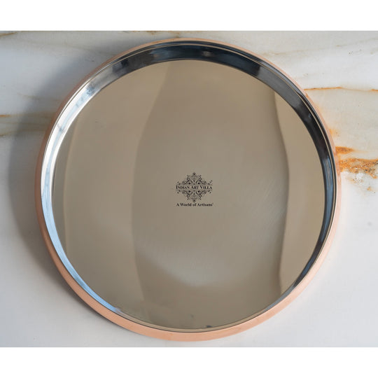 Pure Steel Copper Curved Thali blending timeless elegance and functionality for your table