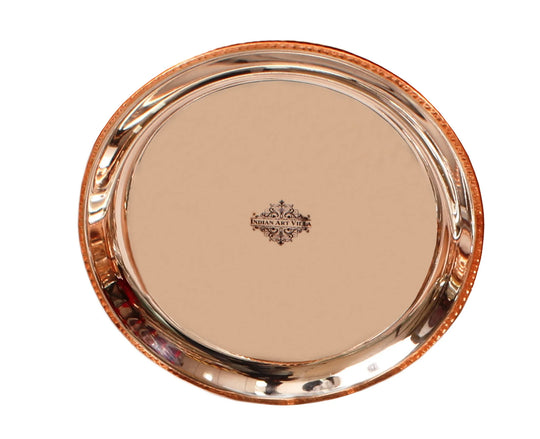Copper Beeded Steel Serving Plate from IAV crafted to bring both beauty and functionality to your dining experience