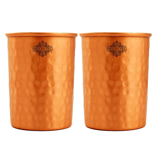 Pure Copper Glass With straight vertical sides- 275 ML