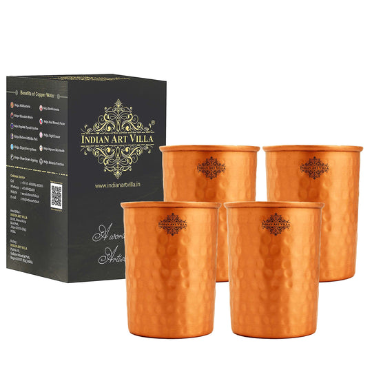 Pure Copper Glass With straight vertical sides- 275 ML