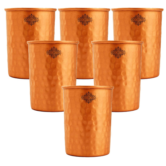 Pure Copper Glass With straight vertical sides- 275 ML