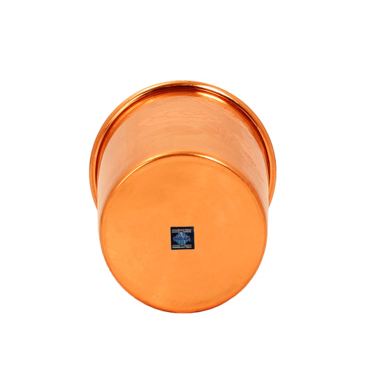 Pure Copper Glass With straight vertical sides- 275 ML