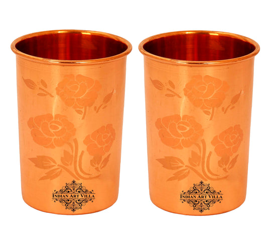Pure Copper Glass With straight vertical sides- 275 ML
