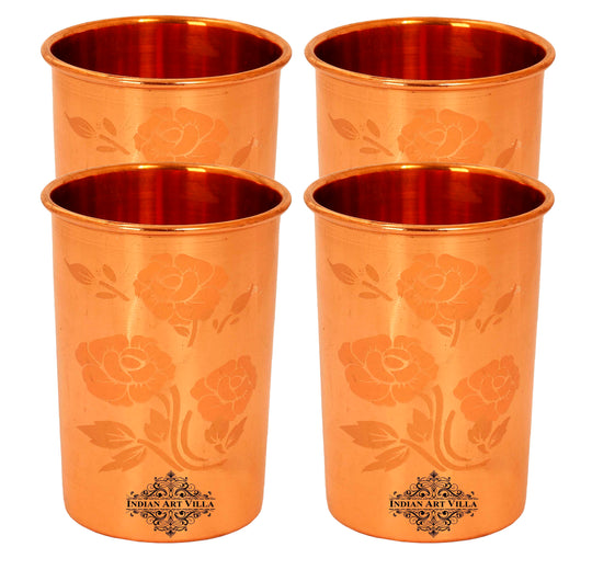 Pure Copper Glass With straight vertical sides- 275 ML