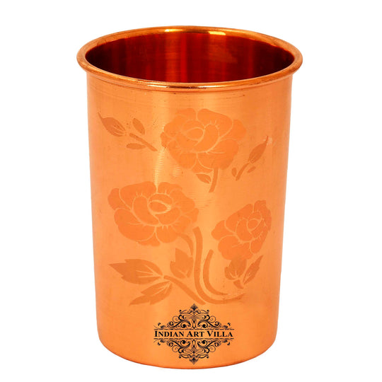 Pure Copper Glass With straight vertical sides- 275 ML