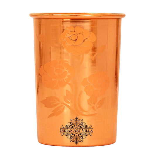 Pure Copper Glass With straight vertical sides- 275 ML