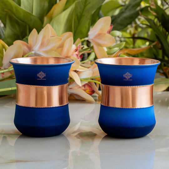 Pure Copper Half Silk Finish Glass – 300 ML