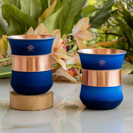 Pure Copper Half Silk Finish Glass – 300 ML