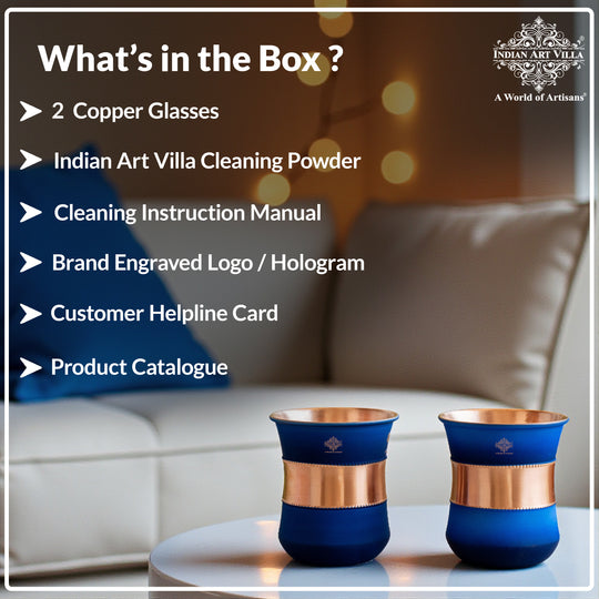 Pure Copper Half Silk Finish Glass – 300 ML