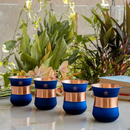 Pure Copper Half Silk Finish Glass – 300 ML