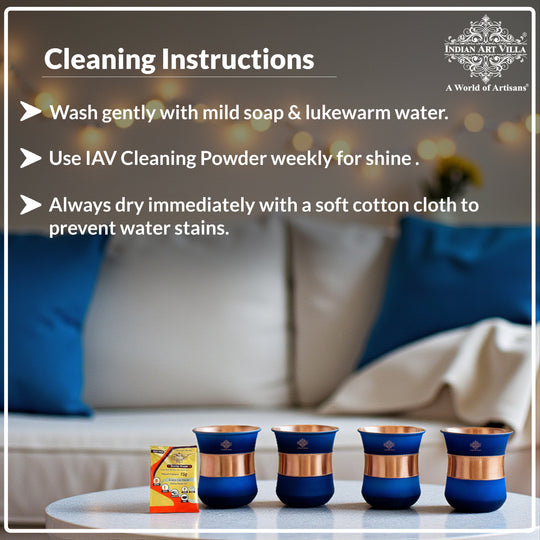 Pure Copper Half Silk Finish Glass – 300 ML