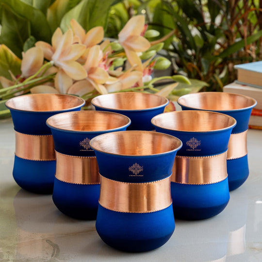 Pure Copper Half Silk Finish Glass – 300 ML