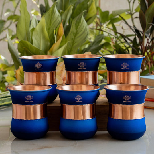 Pure Copper Half Silk Finish Glass – 300 ML