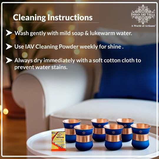 Pure Copper Half Silk Finish Glass – 300 ML