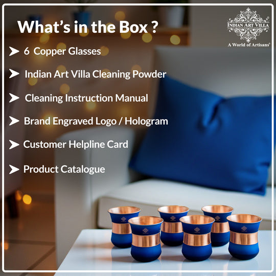 Pure Copper Half Silk Finish Glass – 300 ML