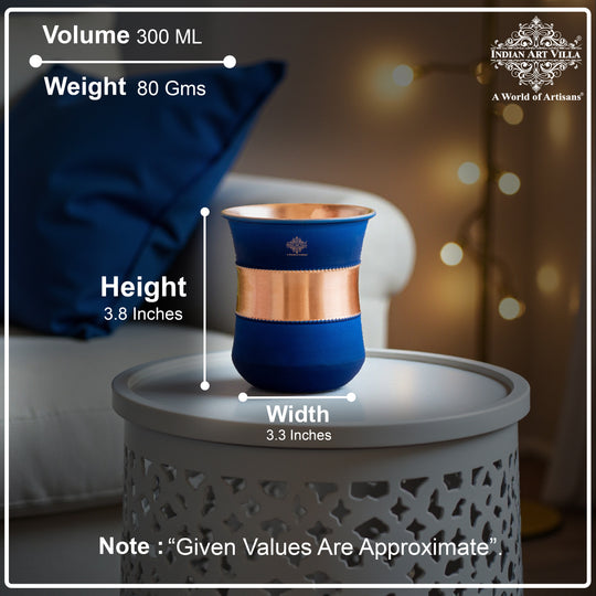 Pure Copper Half Silk Finish Glass – 300 ML