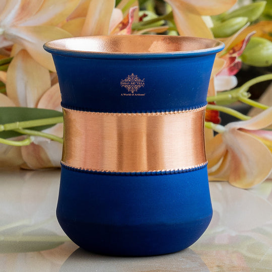 Pure Copper Half Silk Finish Glass – 300 ML