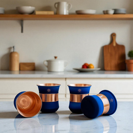 Pure Copper Half Silk Finish Glass – 300 ML