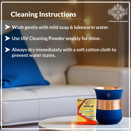 Pure Copper Half Silk Finish Glass – 300 ML