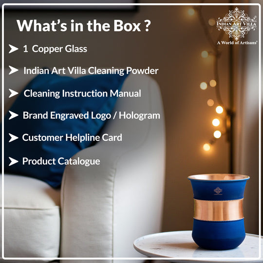 Pure Copper Half Silk Finish Glass – 300 ML