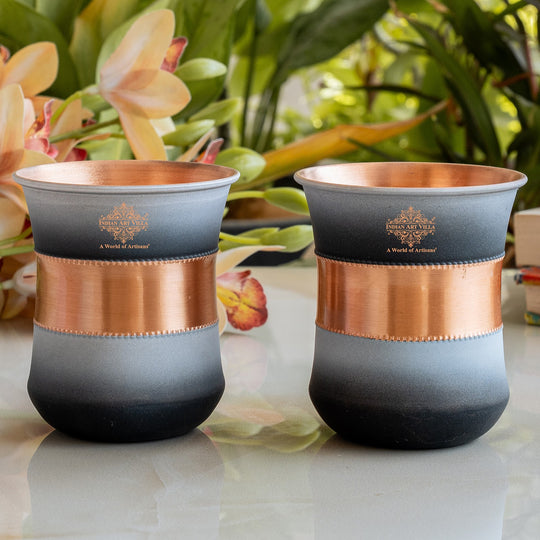 Pure Copper Half Silk Finish Glass – 300 ML