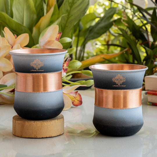 Pure Copper Half Silk Finish Glass – 300 ML