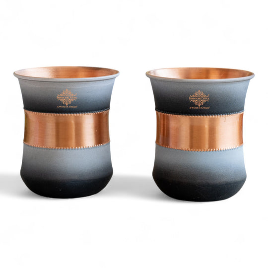 Pure Copper Half Silk Finish Glass – 300 ML