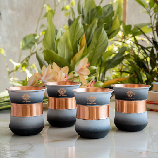 Pure Copper Half Silk Finish Glass – 300 ML