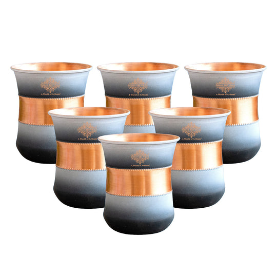 Pure Copper Half Silk Finish Glass – 300 ML