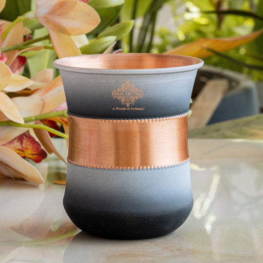 Pure Copper Half Silk Finish Glass – 300 ML
