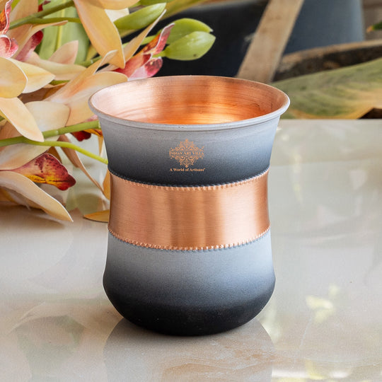 Pure Copper Half Silk Finish Glass – 300 ML