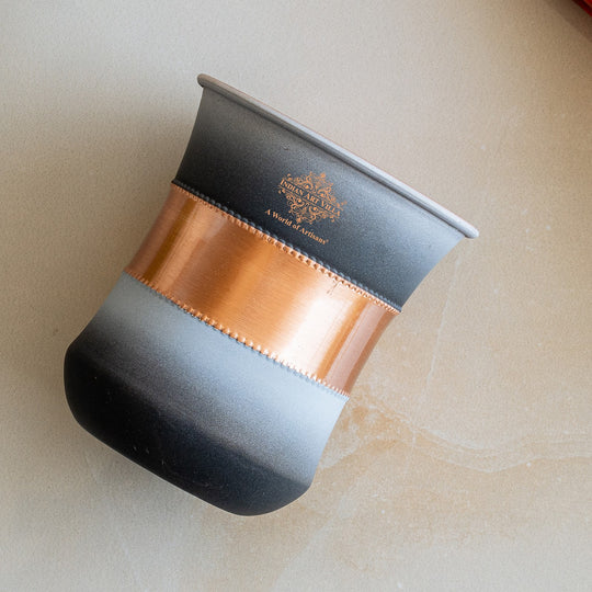 Pure Copper Half Silk Finish Glass – 300 ML