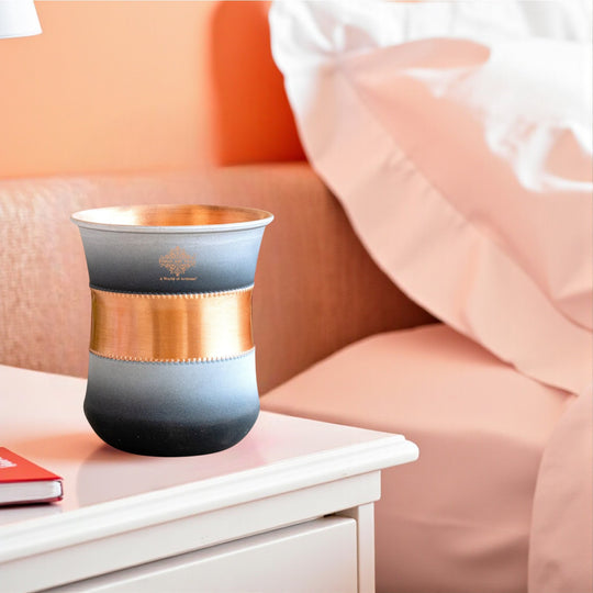 Pure Copper Half Silk Finish Glass – 300 ML