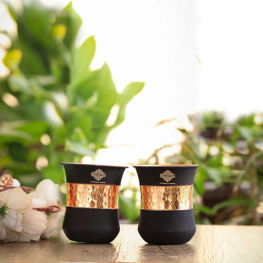Traditional copper tumbler elegant water use India