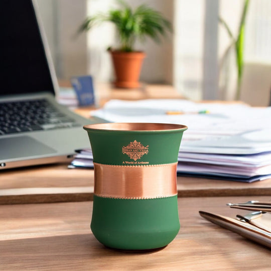 Lacquer coated copper tumbler elegant home drinkware