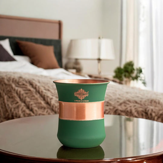 Pure copper glass for hydration and wellness use