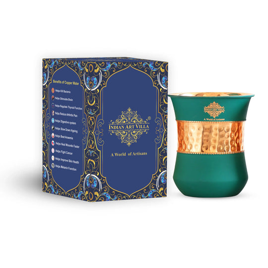 Copper tumbler elegant design for kitchen use India