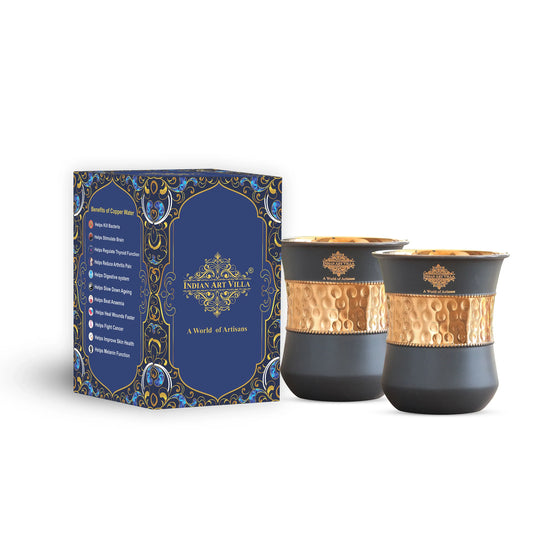 Traditional copper glass for healthy water intake